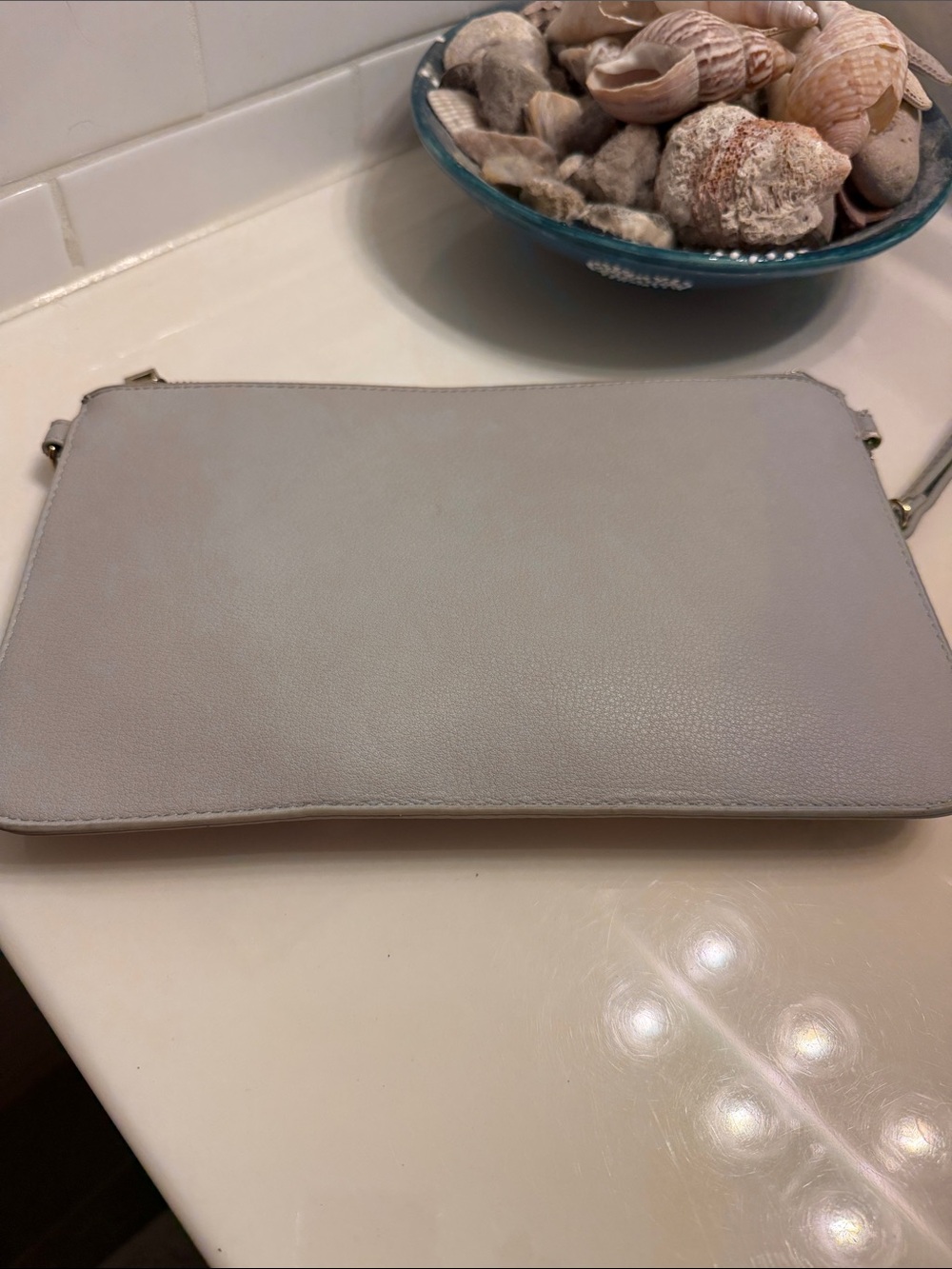 Urban Expressions Gray Wristlet Clutch with Multicolor Floral Accents - Picture 5 of 5